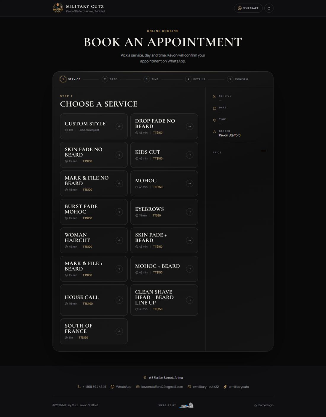 The Military Cutz website